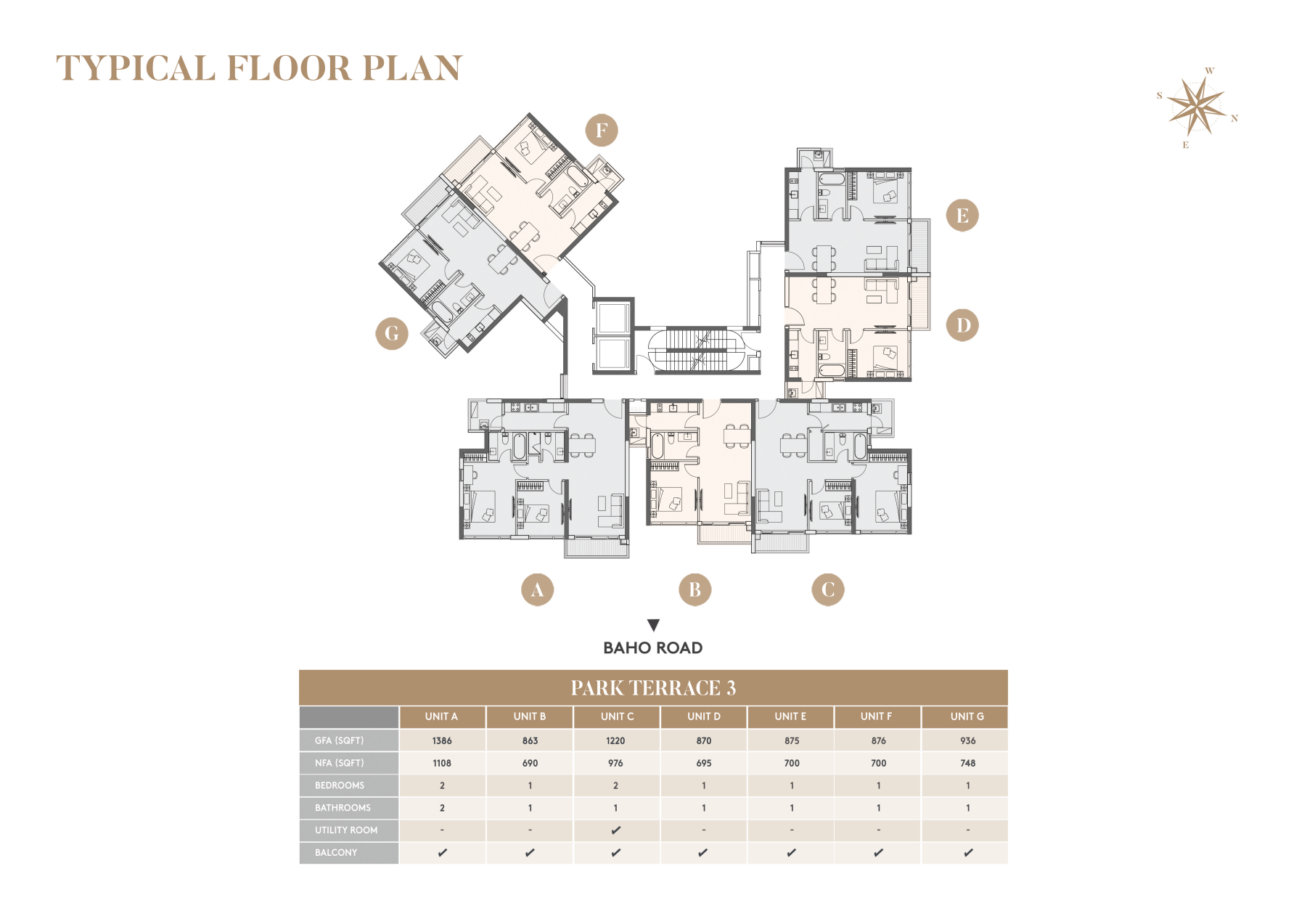 The Park · Terrace 3 · PARK TERRACE 3 / TYPICAL FLOOR PLAN